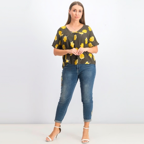 Madewell Rhyme Top In Fall Flowers Size Small - Picture 8 of 9